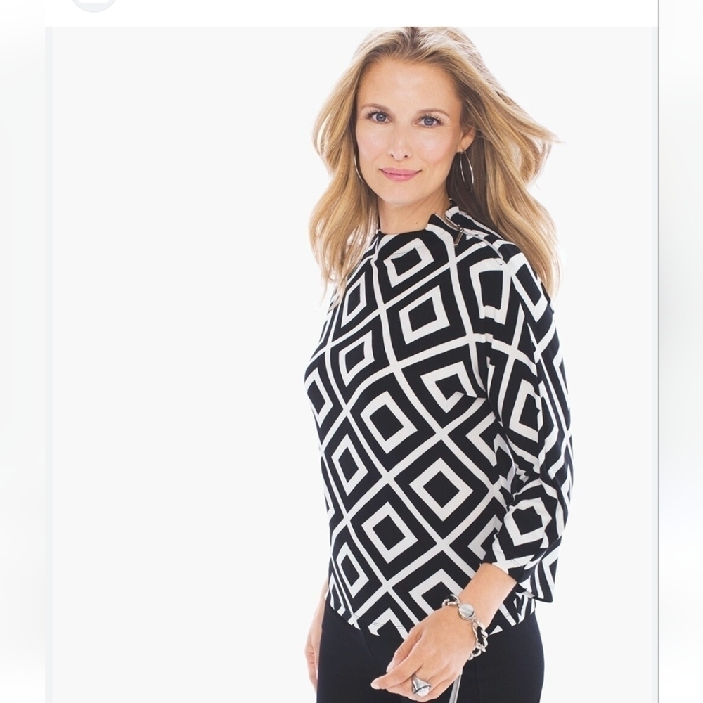 Chicos geometric print blouse 14/17‎